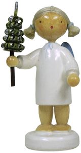 Flade Engel mit Bäumchen (Flade 6101) Erzgebirgische Volkskunst: Engel / mit Bäumchen